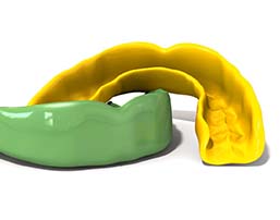 Diagram showing a pair of mouthguards