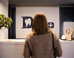 Woman at dental implant consultation