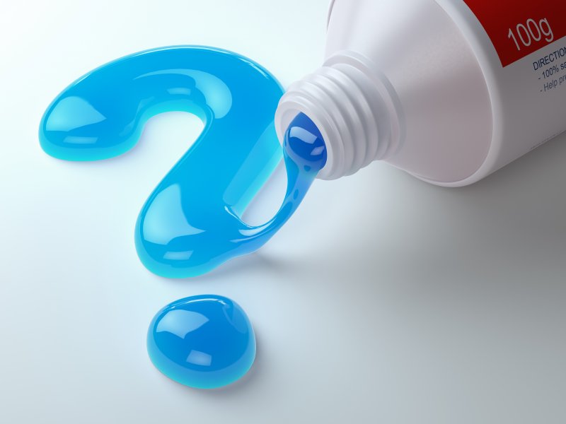 toothpaste question mark questions to ask your dentist