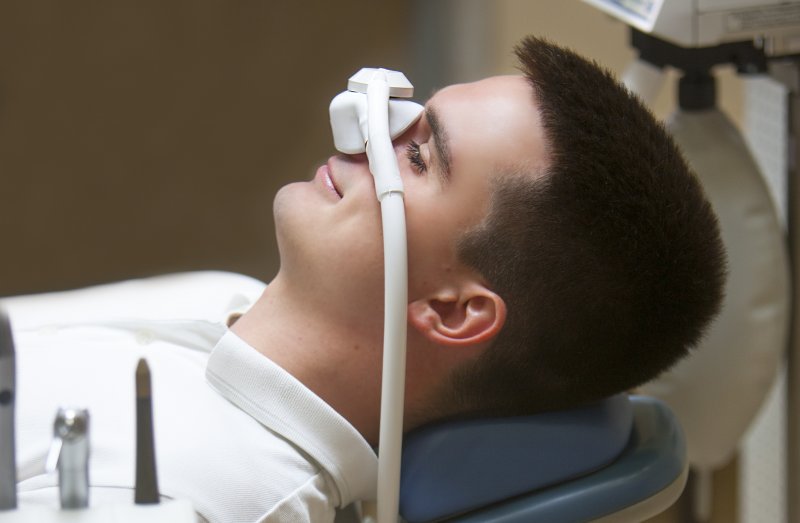 Man getting nitrous oxide